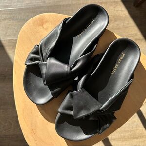 Jenni Kayne Black leather knot Sandals